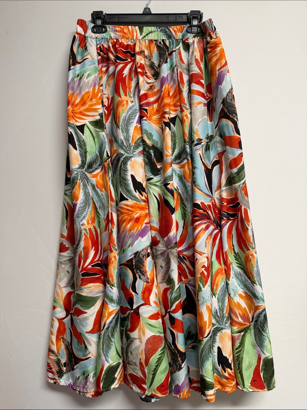 Moon Orchid Tropical Print Maxi Skirt Size Large